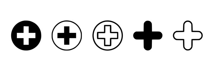 Obraz premium Collection of black and white stylized mountain range icons, vector graphics