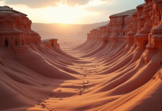 Intricate Yardang Wind Carved Ridge Unique Shapes and Patterns in Arid Desert Terrain