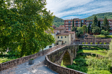 Fototapeta premium San Juan de Fuentes or San Juan les Fonts is a Spanish municipality in the province of Girona located in the Catalan region of La Garrocha.