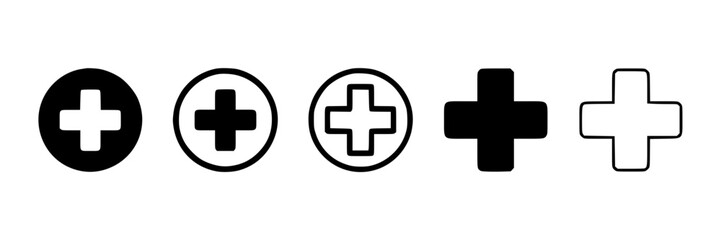 Obraz premium Collection of black and white stylized mountain range icons, vector graphics