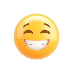 Fototapeta premium Happy Face Emoji Smiling Joyfully