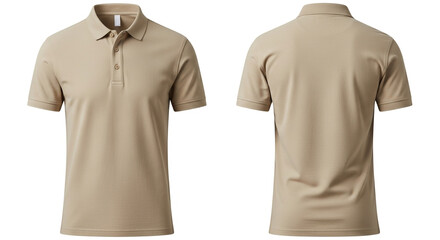 Polo shirt blank beige isolated