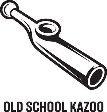 Old school kazoo on transparent background vector drawing