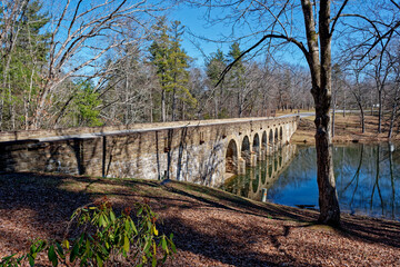 Cumberland mountain state park arched stone bridge