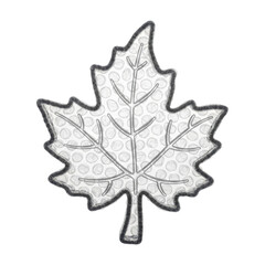 Bubble-wrapped maple leaf autumn concept