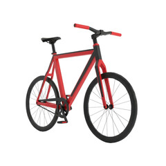 Fototapeta premium Modern red and black bicycle