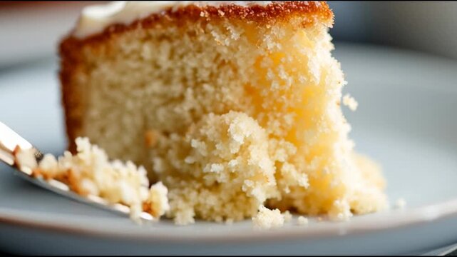 Delicious slice of cake on plate.