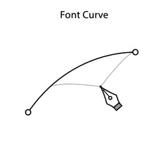 Calligraphy Pen Nib Curve