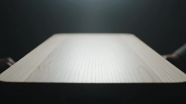 Dramatic spotlight on empty stage with dark background