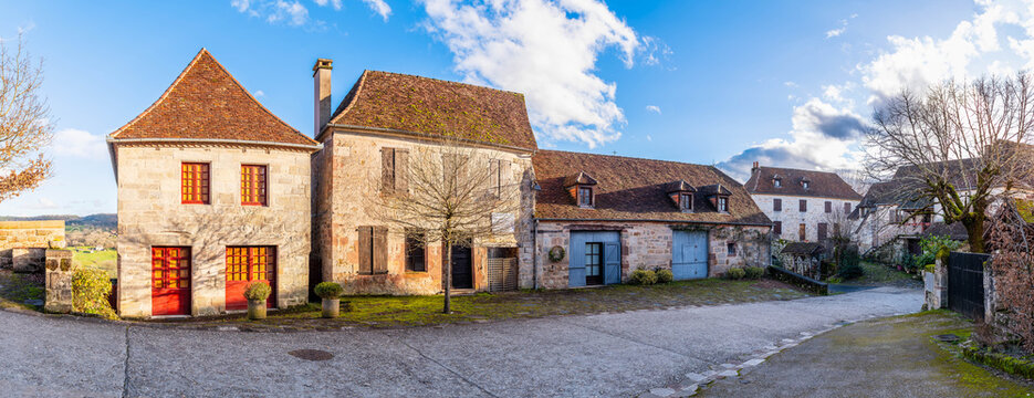 Village of Curemonte in Correze, New Aquitaine, France