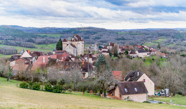 Village of Curemonte in Correze, New Aquitaine, France