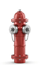 Modern Fire Hydrant Isolated on White Background