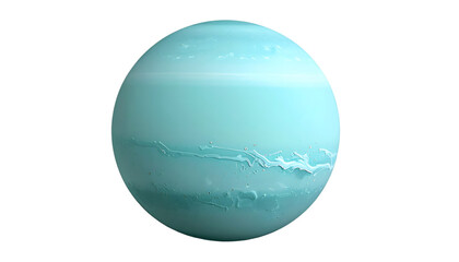 Fototapeta premium Uranus blue gas giant planet 3d rendering