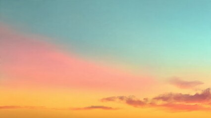 Obraz premium Pastel sky with soft clouds at sunset