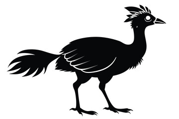 Fototapeta premium curassow silhouette line art vector illustration