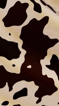 Vertical 3d abstract cow animal pattern western banner template wallpaper copyspace background loop animation rustic spots texture fur hair farm ranch nature print fashion design textile fabric