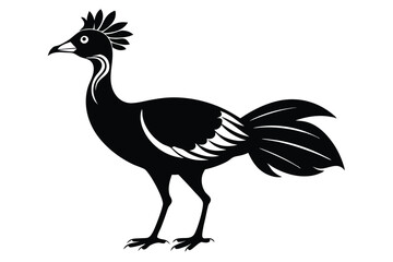 Fototapeta premium curassow silhouette line art vector illustration