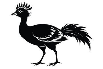 Fototapeta premium curassow silhouette line art vector illustration