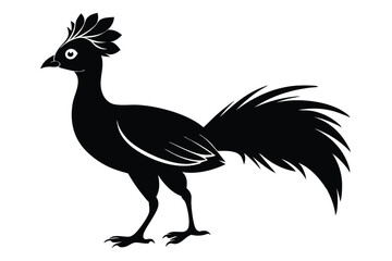 Fototapeta premium curassow silhouette line art vector illustration