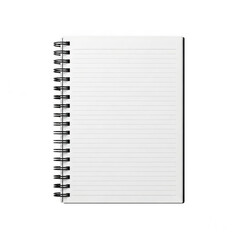 Blank spiral notebook isolated on transparent background