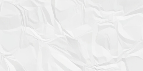 Obraz premium Crumpled paper Blank white crumpled and creased paper poster. Isolated light grungy wrinkled torn old paper material abstract texture background.