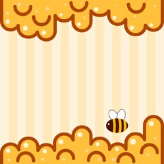 Honeycomb cartoon cute background.