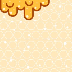 Honeycomb cartoon cute background.
