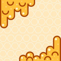 Honeycomb cartoon cute background.