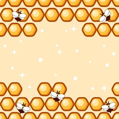 Honeycomb cartoon cute background.