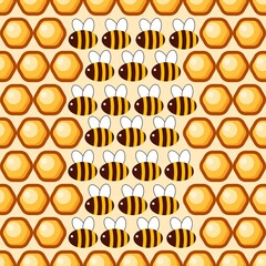 Honeycomb cartoon cute background.