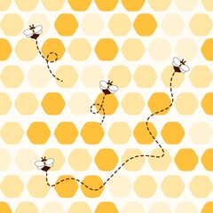 Honeycomb cartoon cute background.