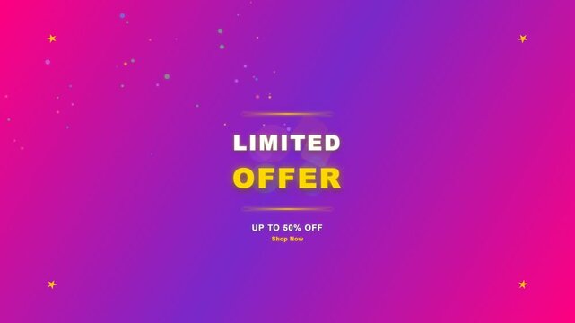 Vibrant promotional poster showcasing limited offer with bold gradient background, eye-catching yellow text, urgent design from front perspective