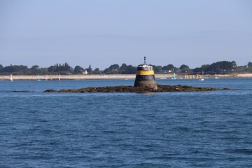 Beacon of the Big Sow at Port Navalo in Brittany, France 