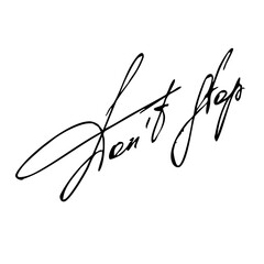 Don't stop handwritten