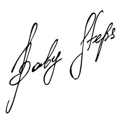 Baby steps handwritten