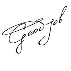Good job handwritten