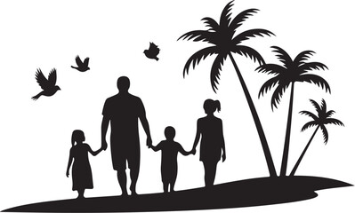 Romantic Beach Couple Silhouette