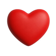 A vibrant red heart isolated on transparent background