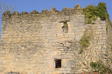 Fototapeta premium Ruins of an old Urrutia tower house in Sopuerta