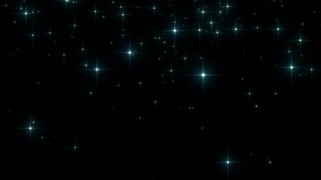 blue stars decoration light animation background video