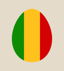 Fototapeta premium Republic of Mali flag icon designed in a simple circular shape, a patriotic national symbol vector illustration.