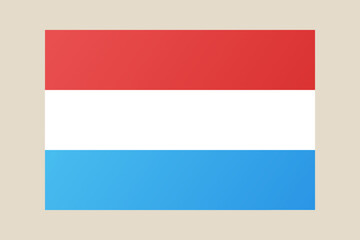 Obraz premium Grand Duchy of Luxembourg National Flag Vector Icon Representing European Country Identity with Patriotic Symbolism.