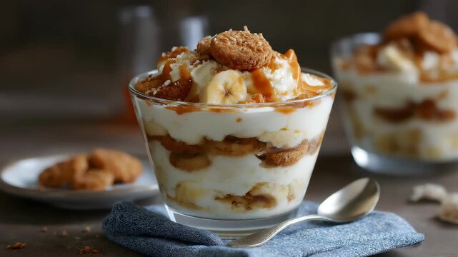 Biscoff Banana Pudding with Caramel