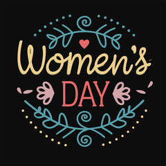 International Women's Day Celebration with Floral Elements.