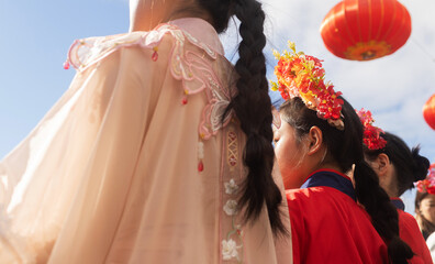 Lisbon, Portugal, 2025. Lunar New Year parade, celebrating the Asian community in Portugal. Festive atmosphere, cultural diversity. Ideal for travel, culture, festival promotion, and editorial design
