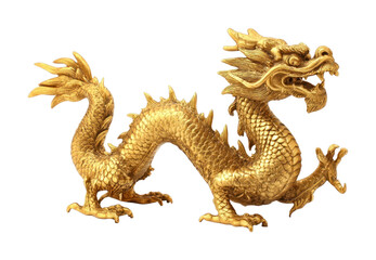 PNG Golden dragon statue elegance