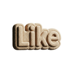 Like typography design in wool texture