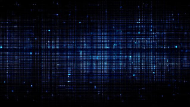 Abstract blue grid on dark background