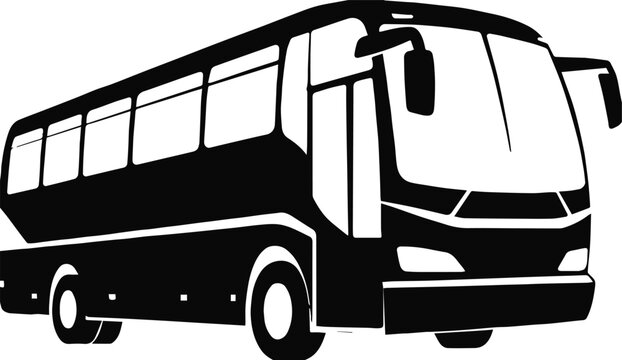 bus transportation public transit longdistance coach profile vector