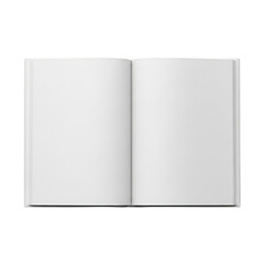 Open book pages isolated on transparent background